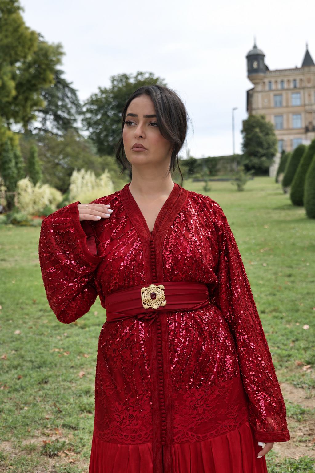 Caftan Aya Rouge Rubis ✨